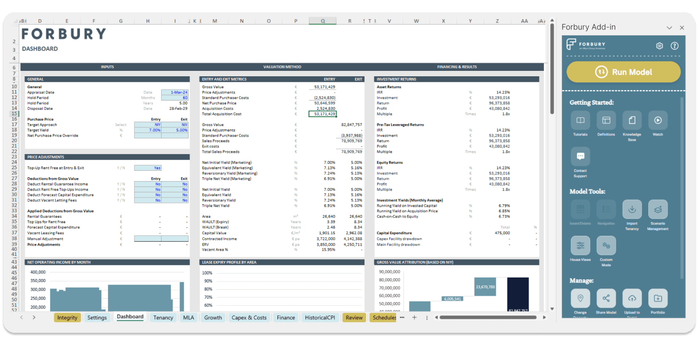 Forbury EMEA Software Screen